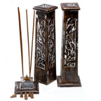 Washed Tapered Mango Wood Incense Tower 30cm – view 3