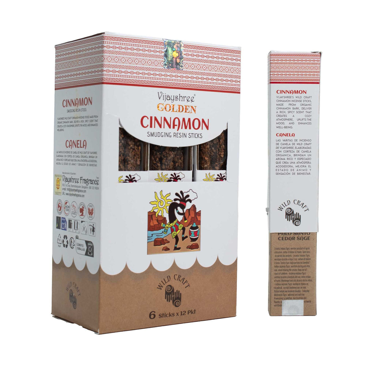 Golden Cinnamon Smudging Resin Sticks - 30g Pack of 6