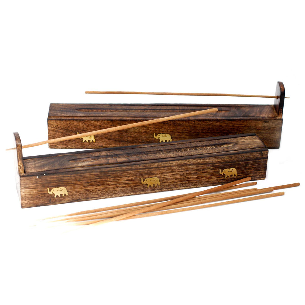 Mango Wood Incense Box - Assorted Carved Designs