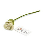 Set of 6 Felt Rose Stems - White – view 2