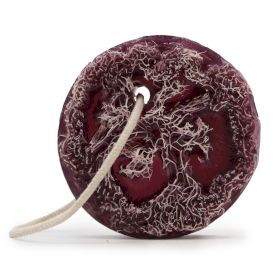 Fruity Scrub Soap on a Rope - Purple Grape – view 2