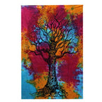 Single Cotton Bedspread & Wall Hanging - Winter Tree 130x200cm