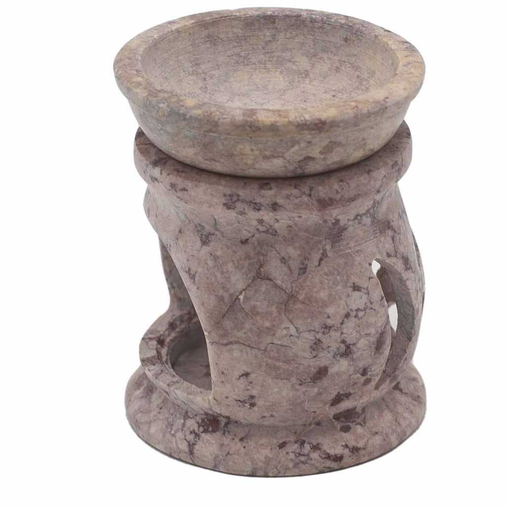 Small Soapstone Oil Burner 8cm - Three Moon Pentagon – view 2