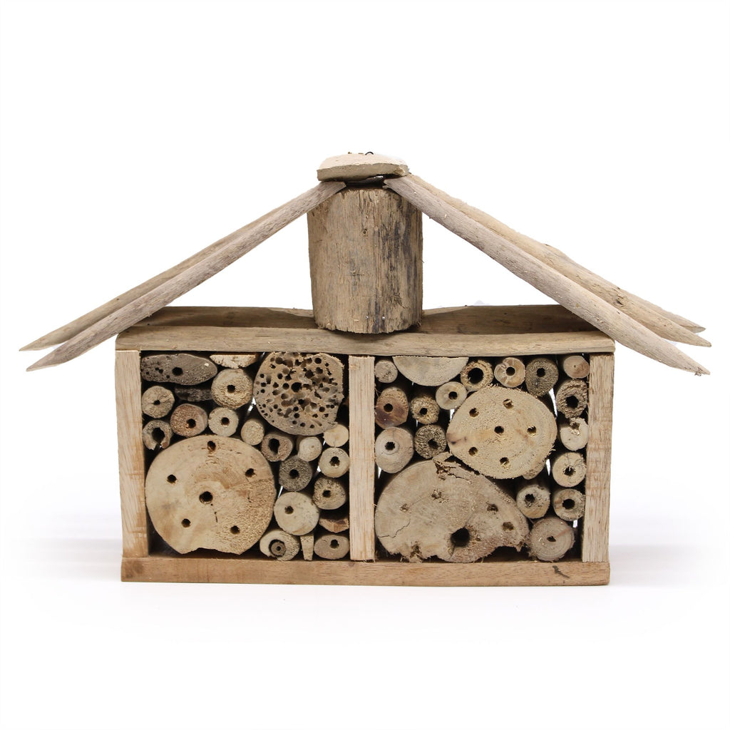 Recycled Driftwood Wide Bee and Insect House