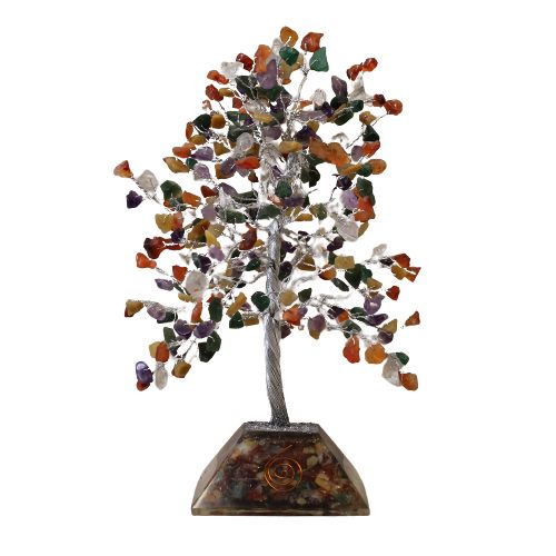 Multi Gemstone Tree with Orgonite Base - 320 Stone – view 2