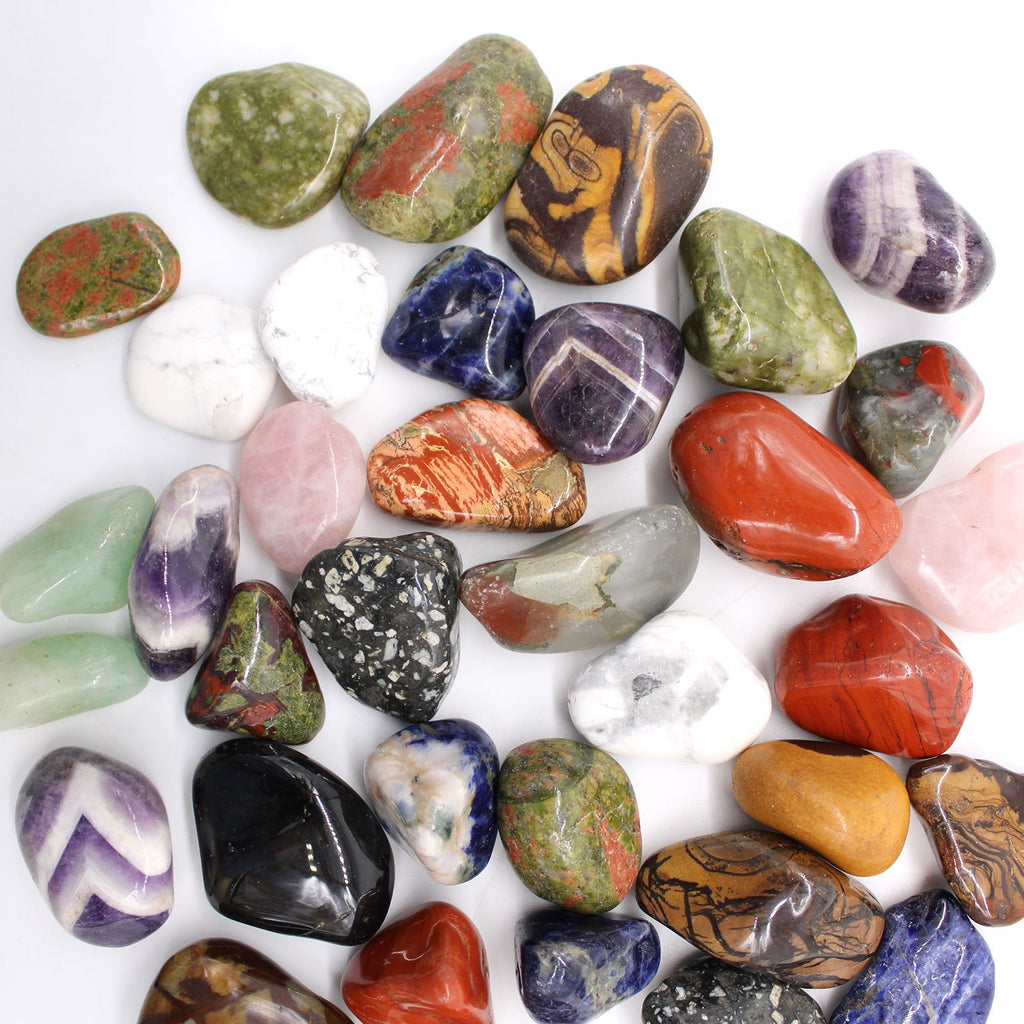 Bag of 12 Brecciated Light Jasper Tumble Stones - Medium African – view 3