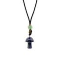 Sodalite Mushroom Gemstone Cord Necklace