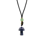 Sodalite Mushroom Gemstone Cord Necklace