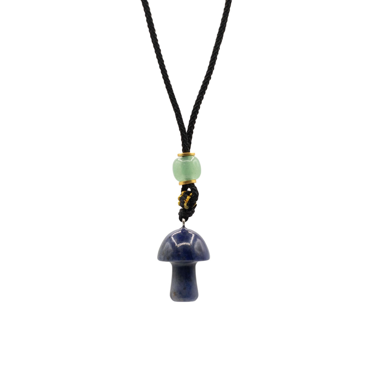 Sodalite Mushroom Gemstone Cord Necklace