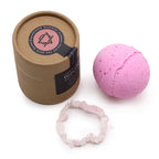 Rose Quartz Gemstone Bracelet Bath Bomb – view 4