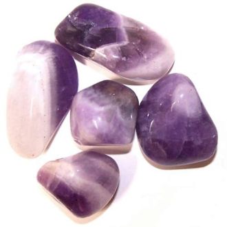 Pack of 24 Banded Amethyst Tumble Stones Medium B Grade – view 3