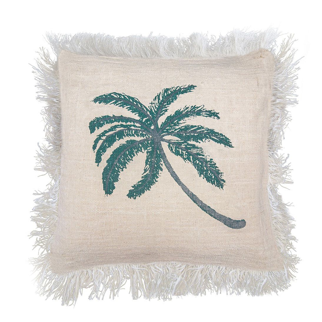Linen Cushion Cover - Palm Tree - 45x45cm – view 3