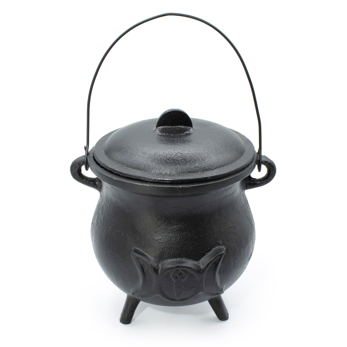 Extra Large Cast Iron Cauldron with Triple Moon 23x18cm – view 4