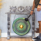 Medium Gong in Greenwash Stand - 50cm – view 6