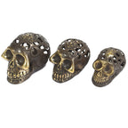 Vintage-Finish Brass Skull – Large – view 3