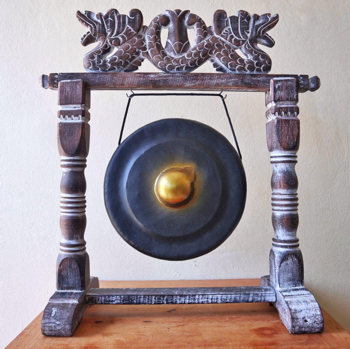 Small Gong in Black Stand - 25cm – view 5