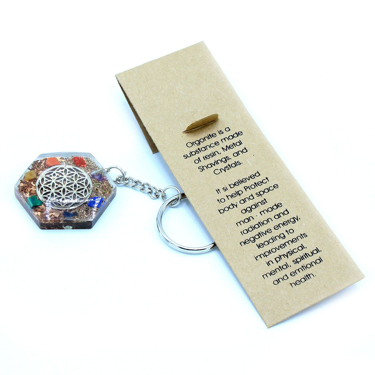 Orgonite Power Keyring - Octagon Flower of Life – view 5