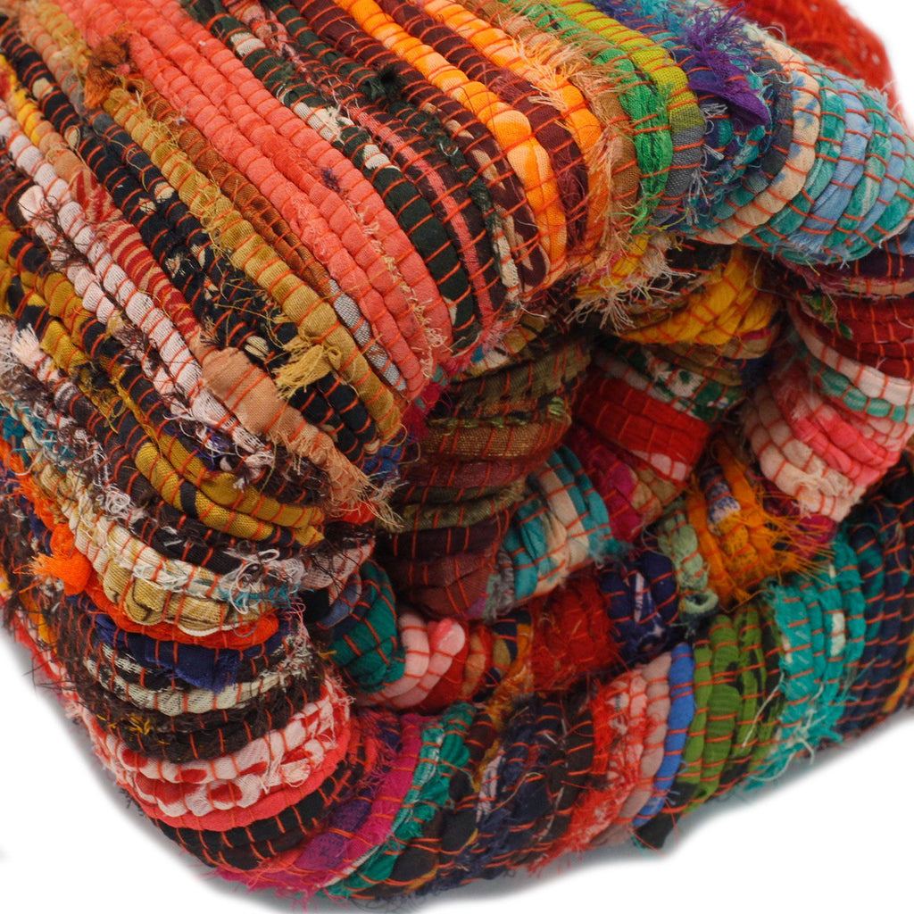 Luxury Rag Rug, Orange - 152 x 90cm – view 5