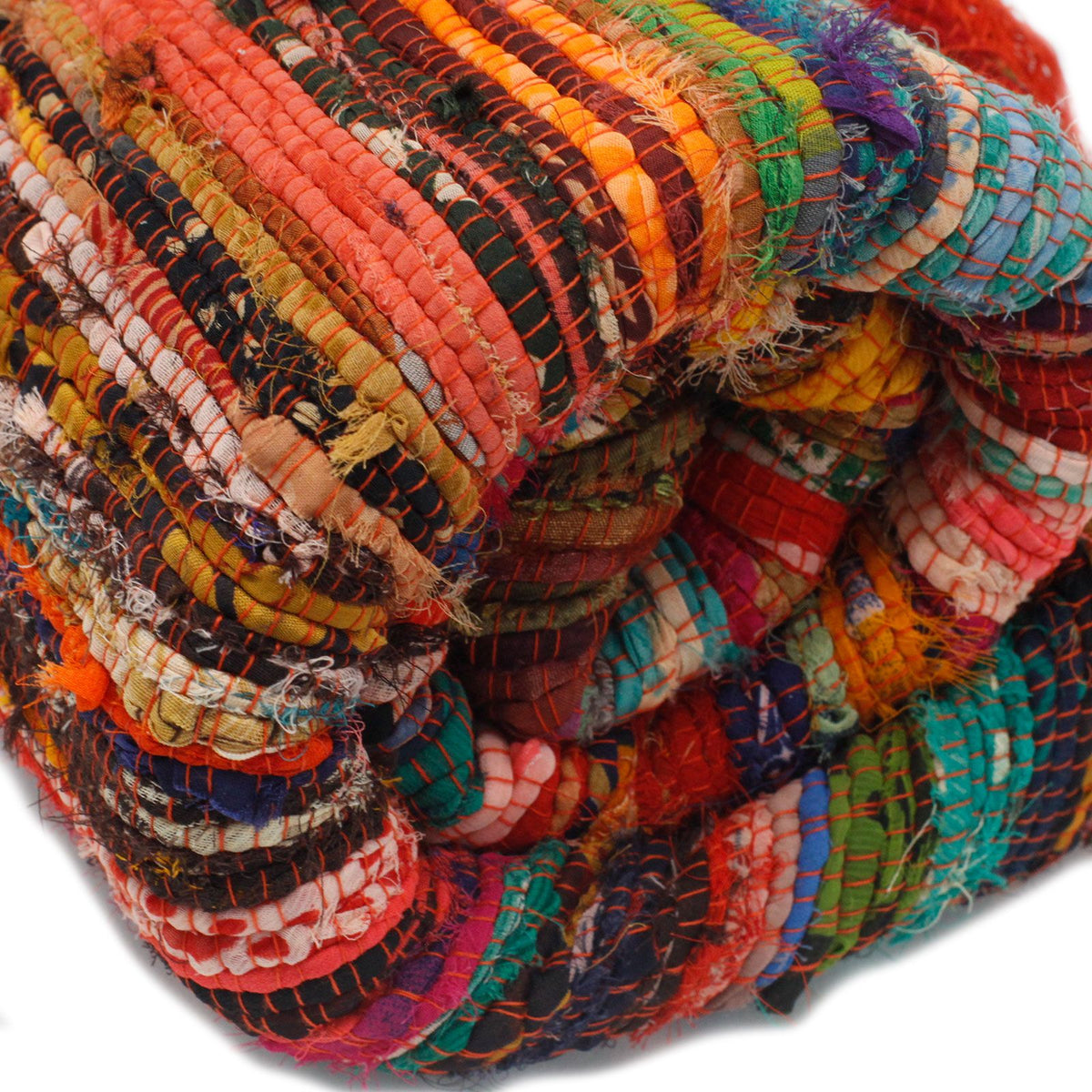 Luxury Rag Rug, Orange - 152 x 90cm – view 5