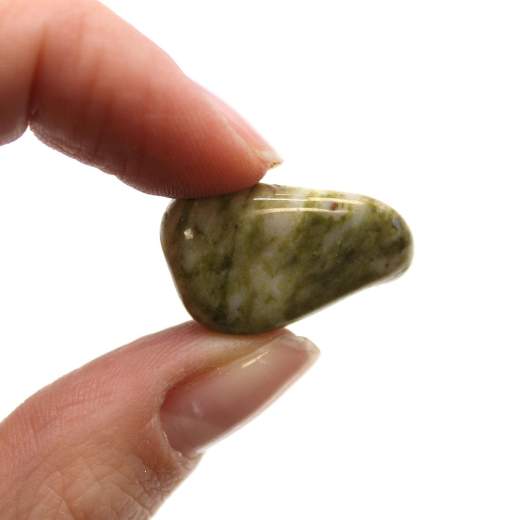 Bag of 24 Small African Tumble Stones - Epidote Snowflake – view 2