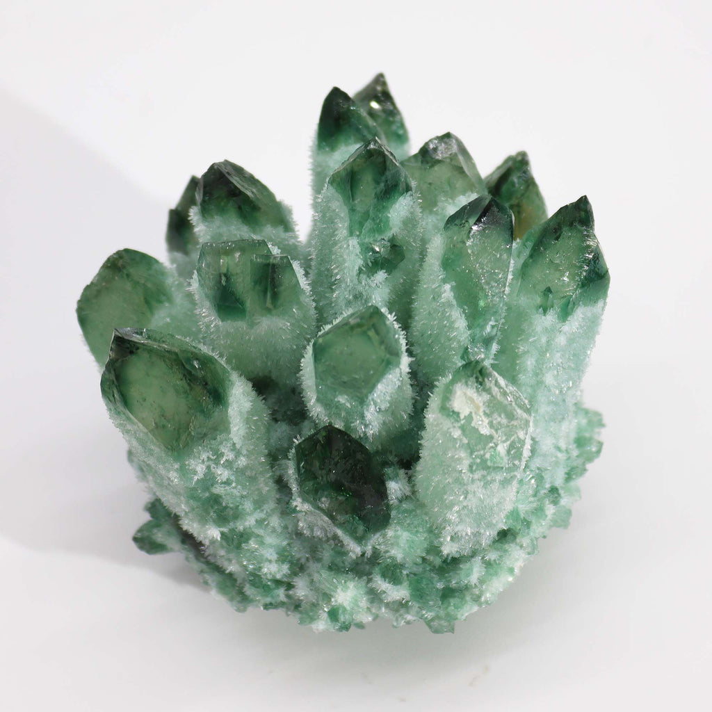 Green Ghost Quartz Crafted Cluster, approx 8cm – view 3