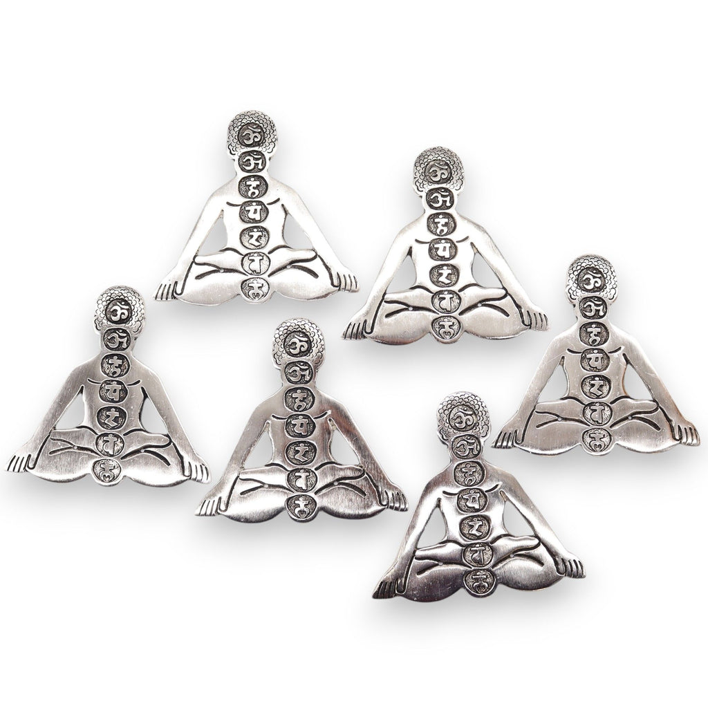 Polished Aluminium Seven Chakra Incense Holder 12cm