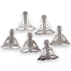Polished Aluminium Seven Chakra Incense Holder 12cm