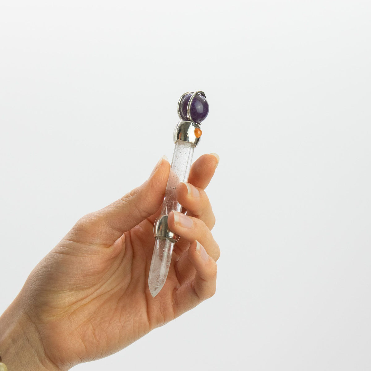Celestial Prism Wand - Amethyst Moving Sphere - 12cm – view 4