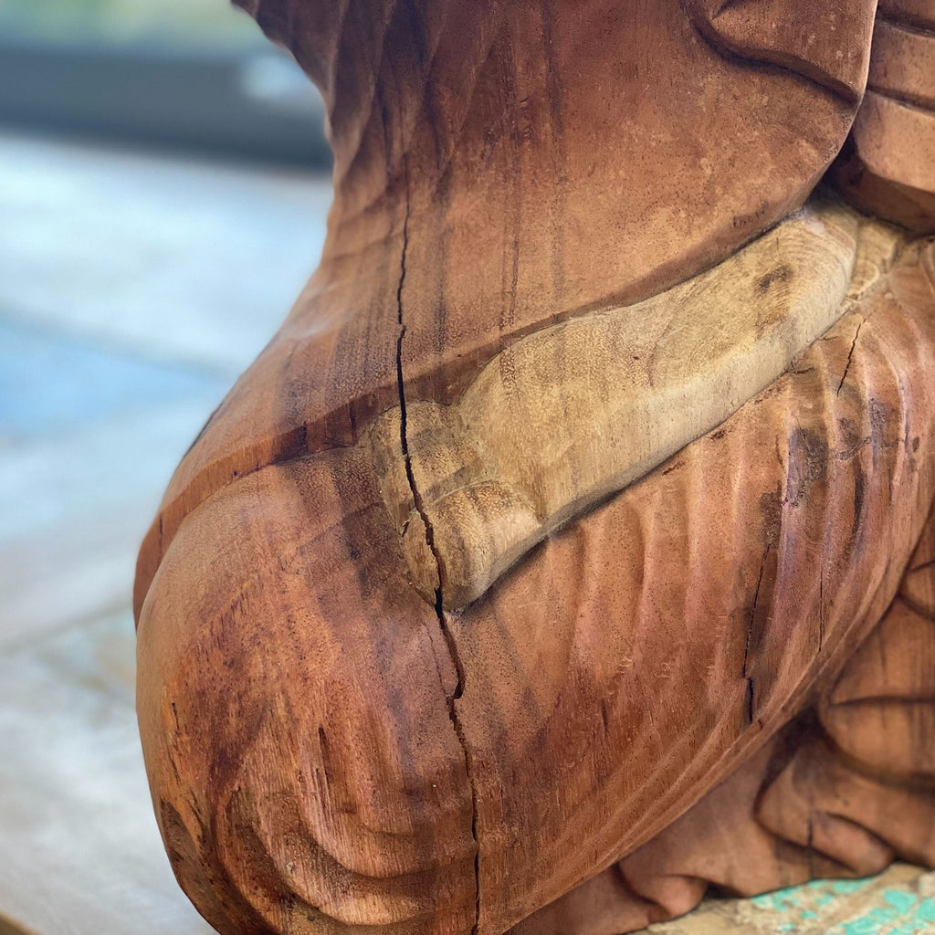 Hand Carved Buddha Statue, Welcome Pose, 30cm