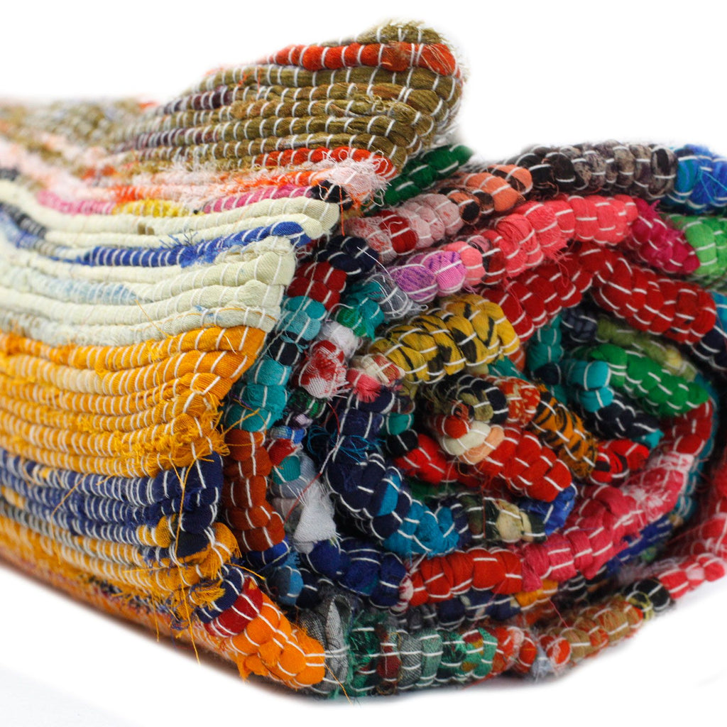 Luxury Rag Rug, Natural - 155 x 90cm – view 4