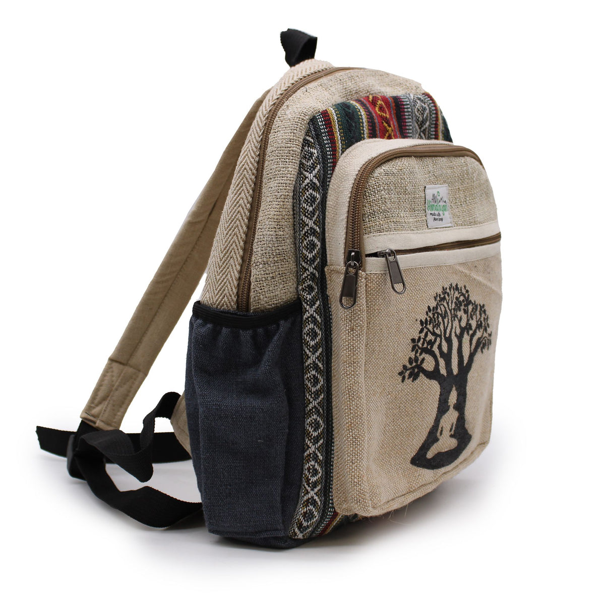 Small Hemp Backpack - Bodhi Tree Design – view 7
