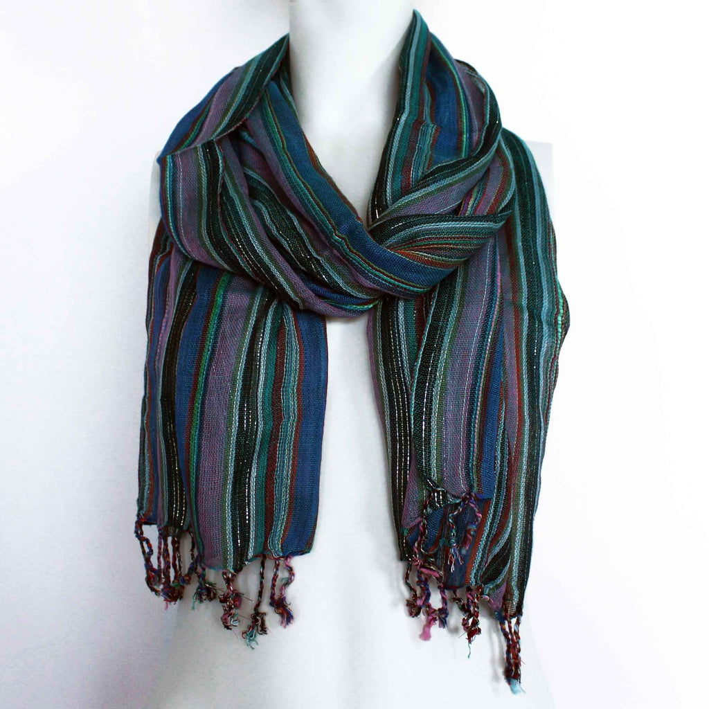 Indian Boho Scarf - 50x180 cm - Random Purples