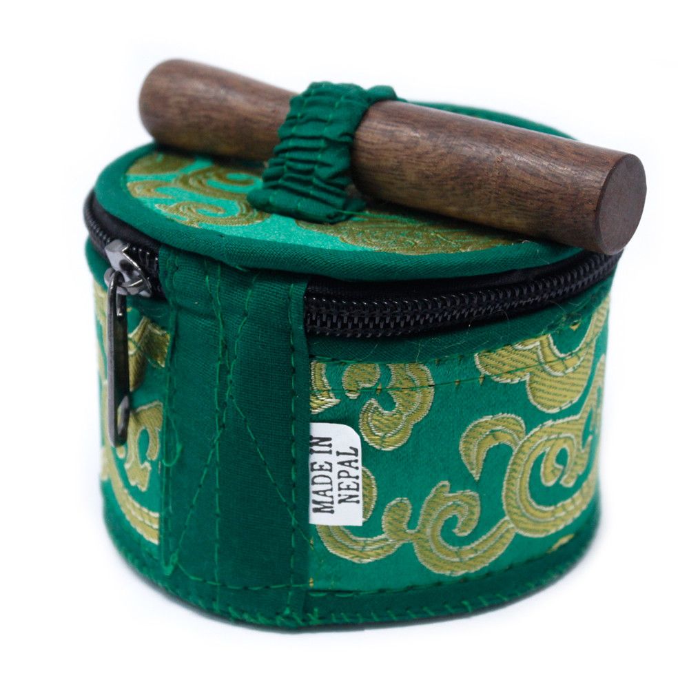 Mini Singing Bowl Gift Set - Green Pouch – view 5