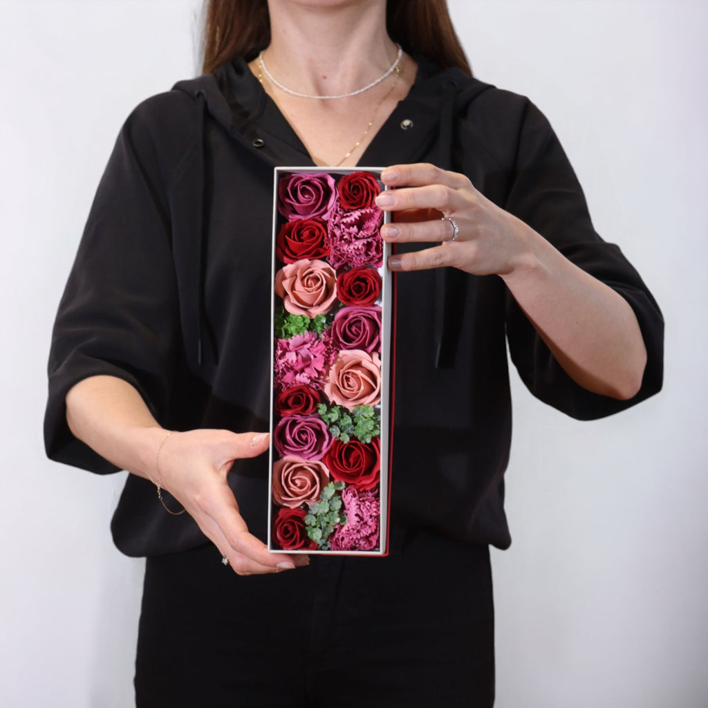 Long Soap Flower Gift Box - Vintage Roses – view 2