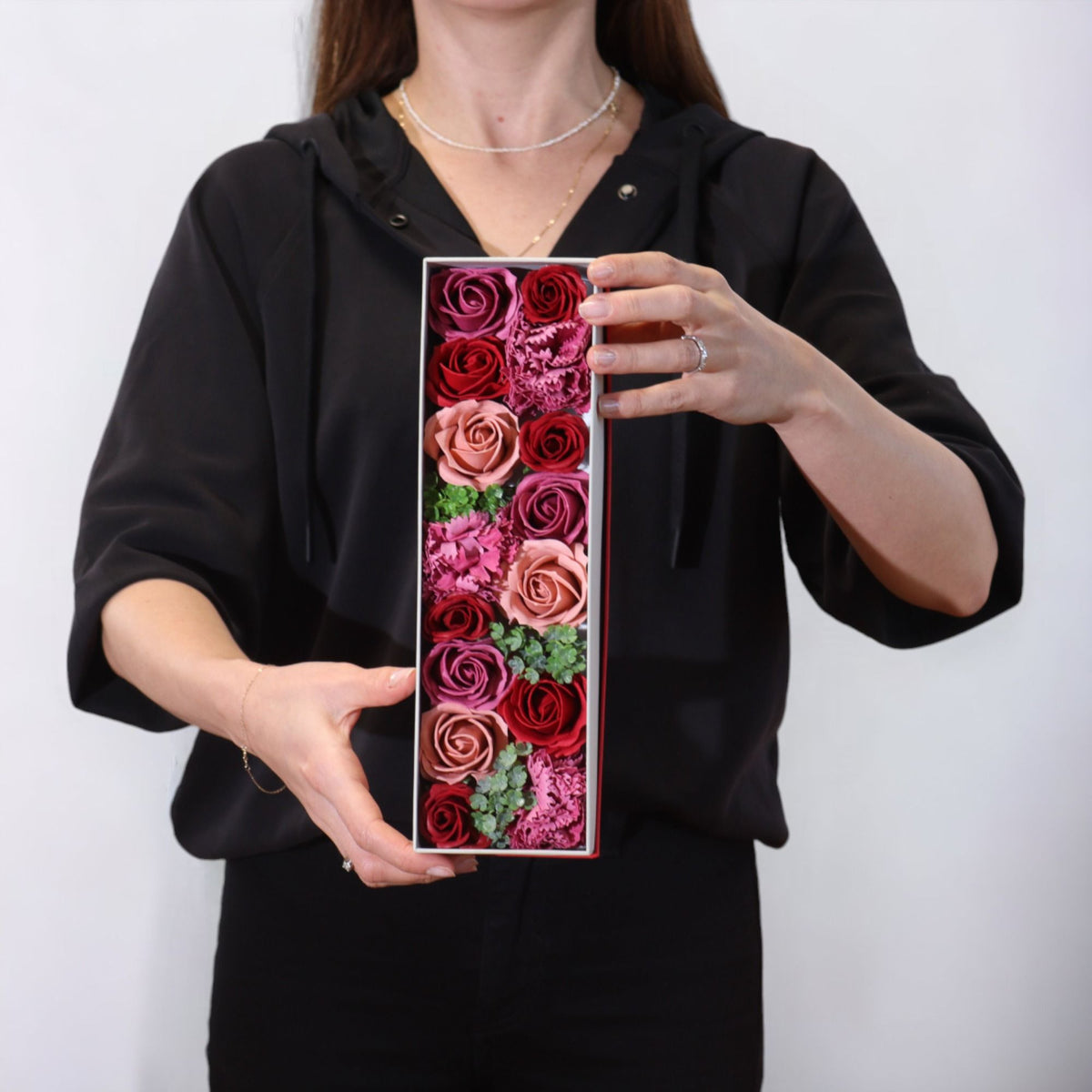 Long Soap Flower Gift Box - Vintage Roses – view 2