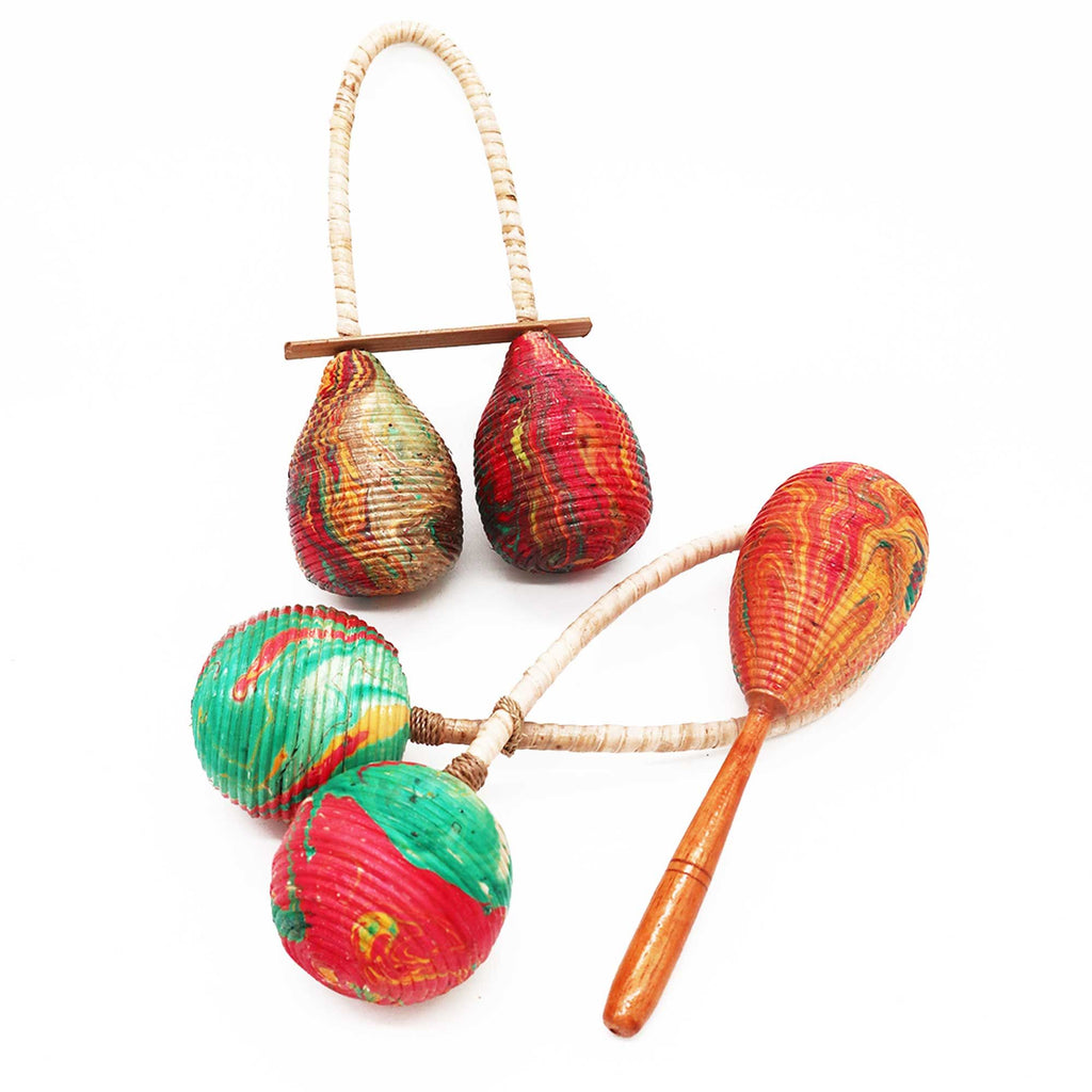 Double Loop Maracas Rattle - Marbled Rattan – view 2