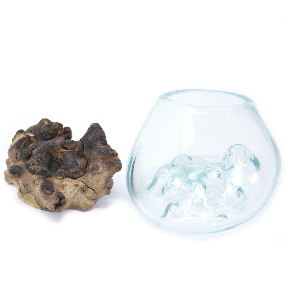Molten Glass Bowl on Wood - Small – view 2