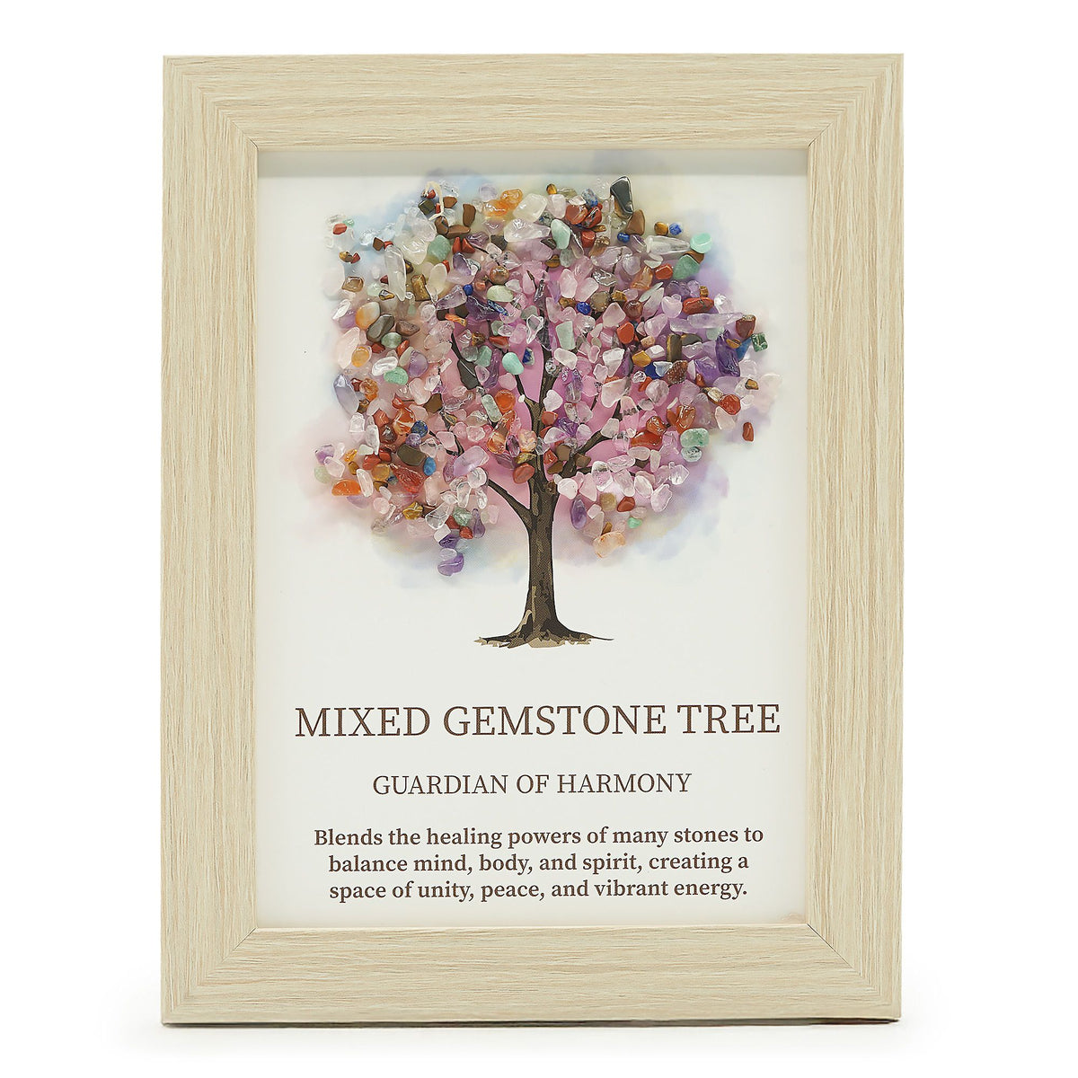 Gemstone Tree of Life Picture 20x14.7cm - Mixed Gemstones – view 3
