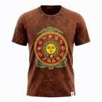 Nomad Sari Stonewashed T-Shirt - Sun & Zodiac - Brown - Large – view 2
