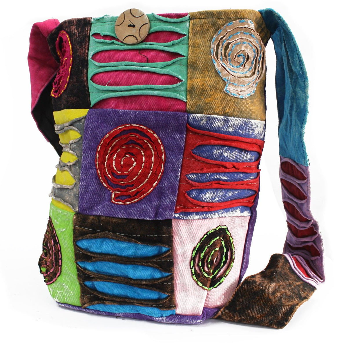Ethnic Sling Bag - Purple Spiral Print – view 3
