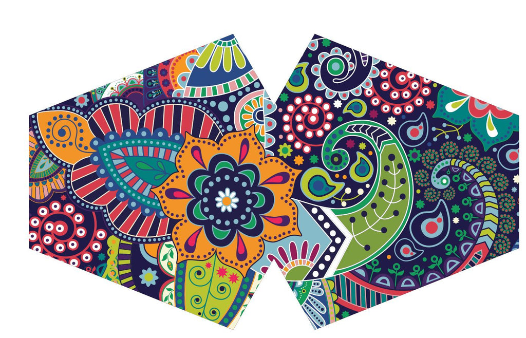 Reusable Fashion Face Covering - Funky Swirls Print – view 11