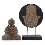 Buddha Feng Shui Set, Hamsa Symbol, Grey Finish – view 2