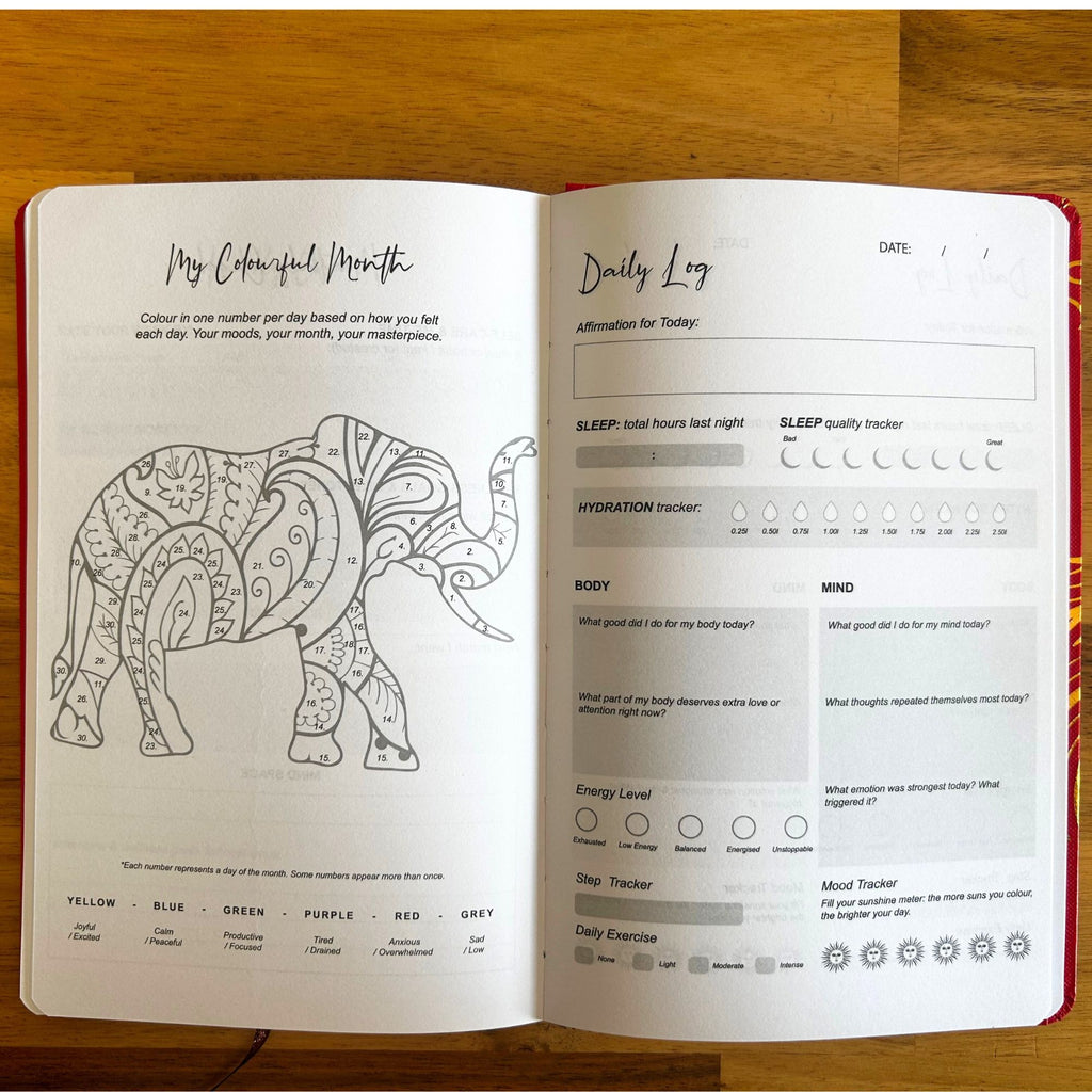 Midnight Blue Wellness Journal, Silver Zodiac, 120 Pages – view 3