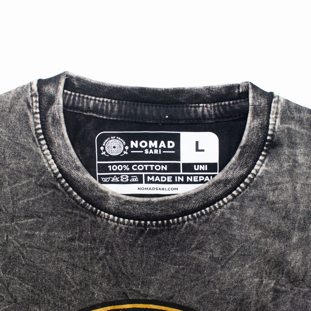 Nomad Sari Stonewashed T-Shirt - Rebel - Charcoal - Large – view 3