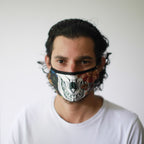 Reusable Fabric Face Covering for Adults, Colourful Calavera – view 2