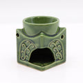 Square Buddha Ceramic Oil Burner - Dark Jade