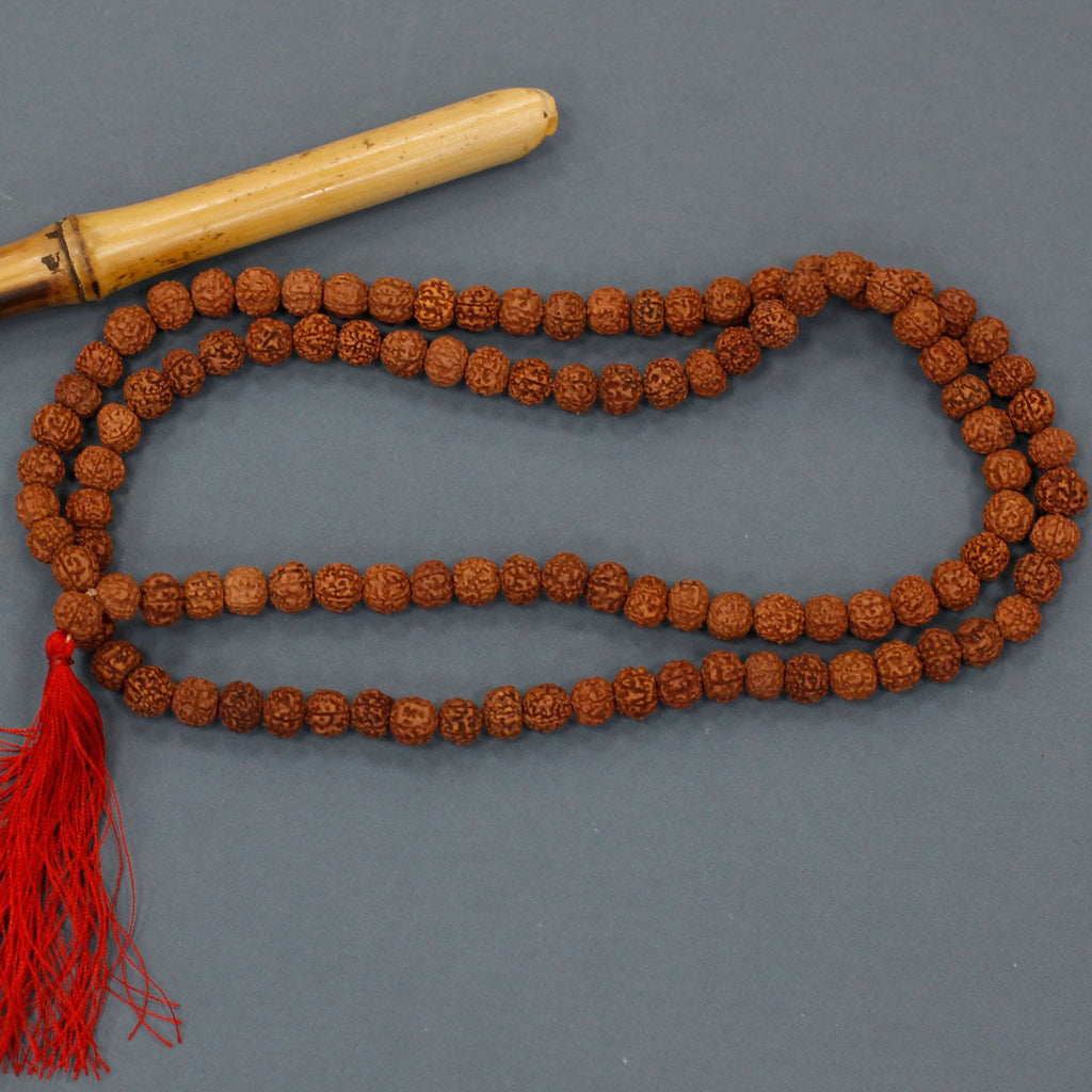 108 Bead Rudraksha Mala Necklace - Brown – view 5
