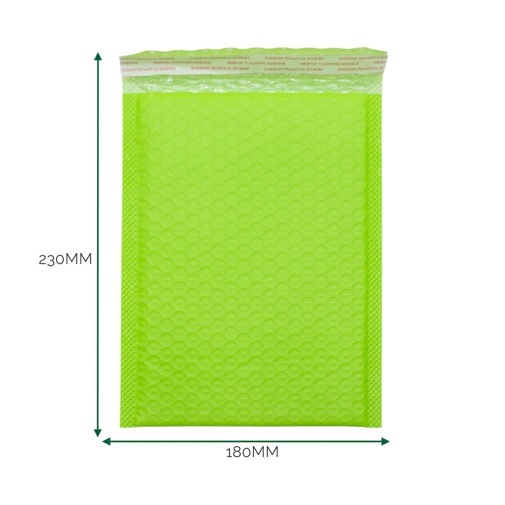 Green Bubble Mailing Envelope 180x230+40mm