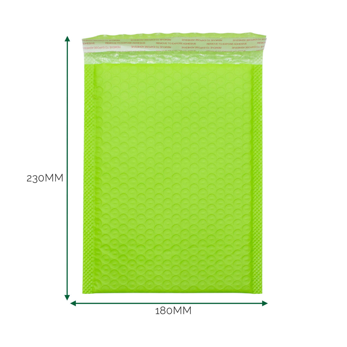 Green Bubble Mailing Envelope 180x230+40mm