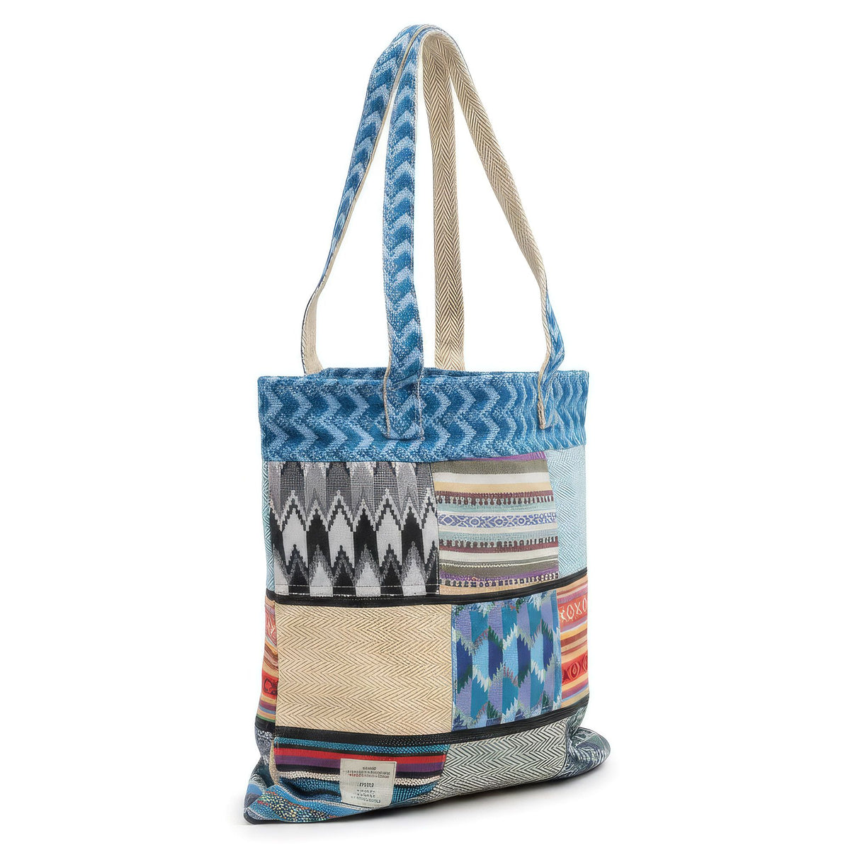 Patchwork Kathmandu Tote Bag - Dhaka Design (37x38cm) – view 2